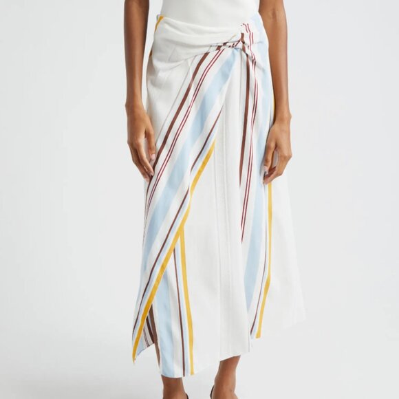 ALC Clara Variegated Stripe Midi Skirt - Picture 1 of 5